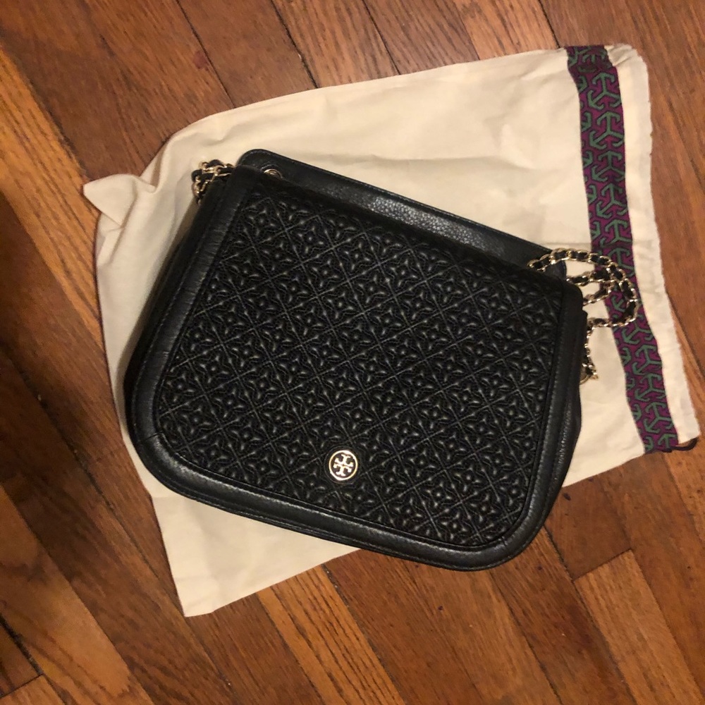 Tory Burch Black Quilted Bag